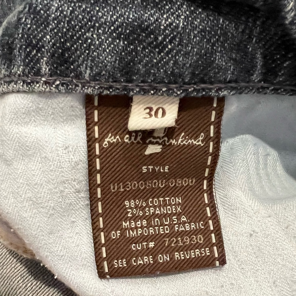 7 For All Mankind 7FAM "A" Pocket Bootcut Wide Flare Leg Jeans Blue Size 30 - Picture 14 of 16